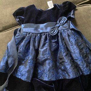 Navy Blue Ruffled Dress